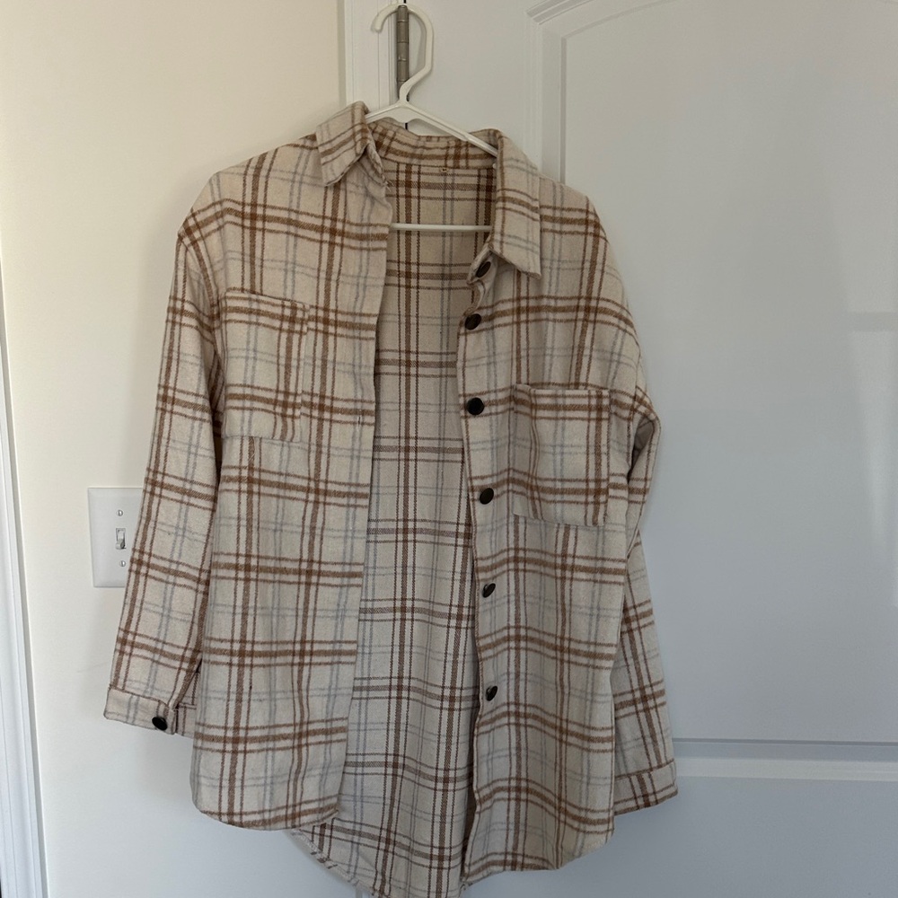 Plaid Button-Up Shacket